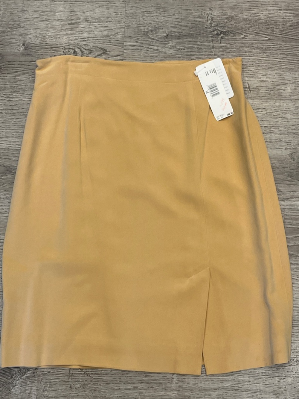 Evan Picone Panama Straw Pencil Skirt with Front 100% Silk Size 16